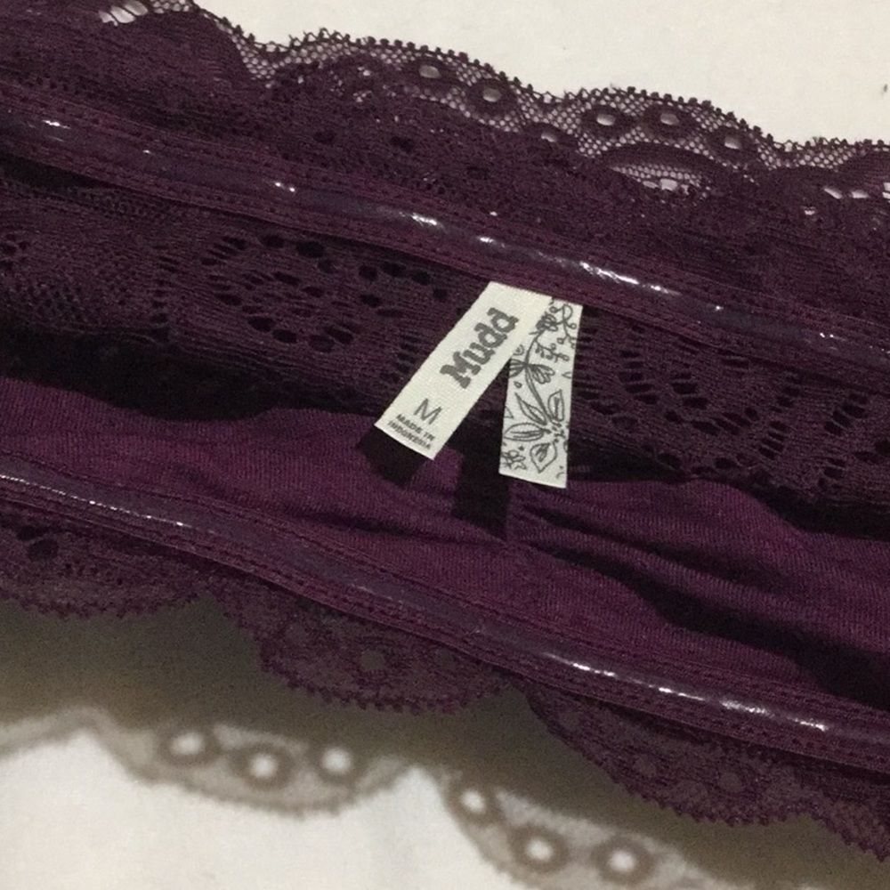Mudd Pretty Little Layers Lace Bandeau Purple - Picture 6 of 6